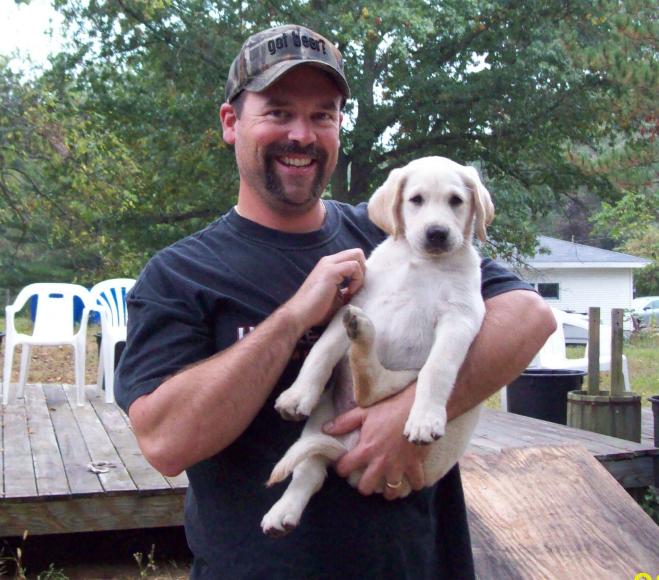 Jonny boy and his new pup!! 9/26/09